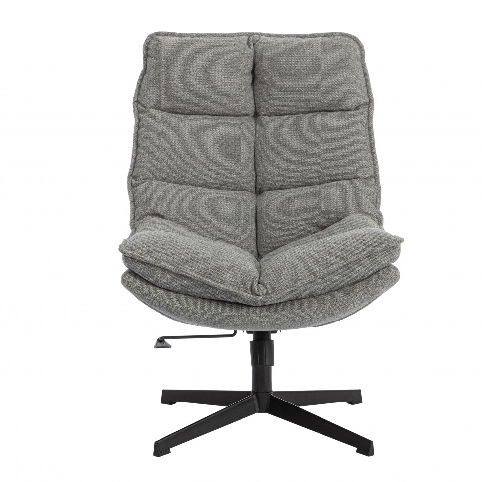 Кресло лаунж Reflex/Рефлекс с пуфом велюр/букле (HYP), светло-серый