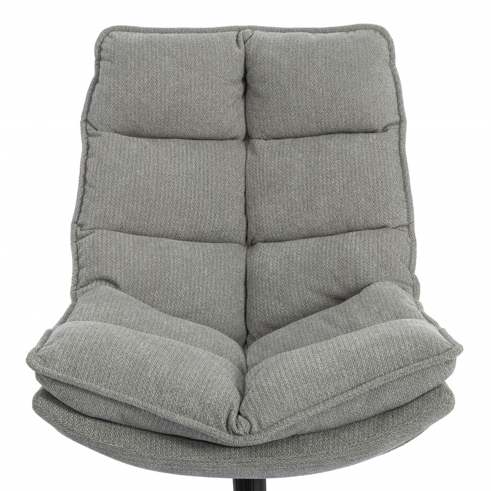 Кресло лаунж Reflex/Рефлекс с пуфом велюр/букле (HYP), светло-серый