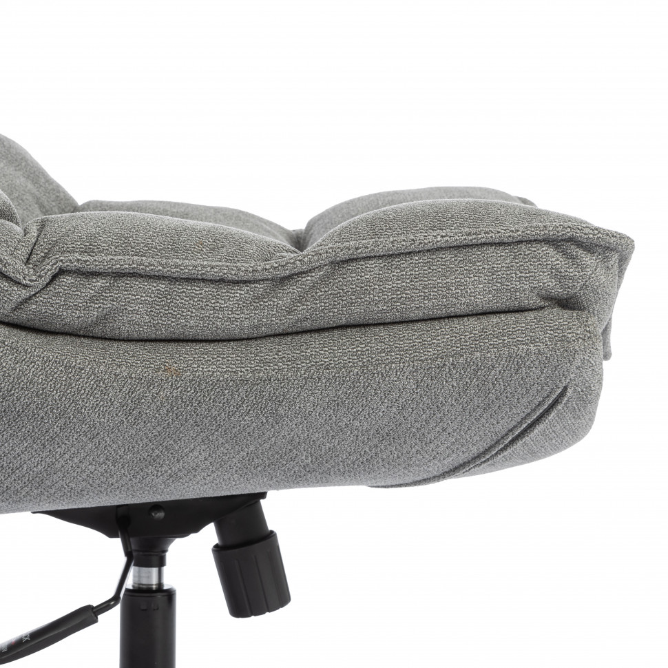 Кресло лаунж Reflex/Рефлекс с пуфом велюр/букле (HYP), светло-серый