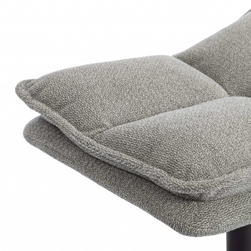 Кресло лаунж Reflex/Рефлекс с пуфом велюр/букле (HYP), светло-серый