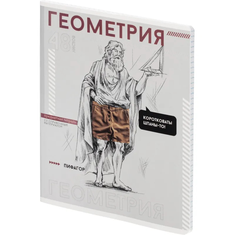 Тетрадь предметная  ГЕОМЕТРИЯ ЯРКИЕ ДЕТАЛИ /48 л., А5+,клетка/67538