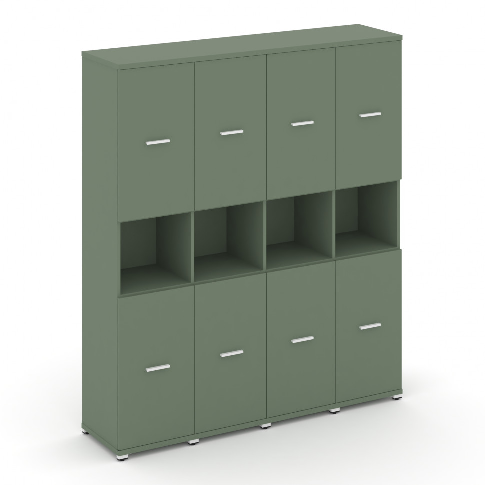 Concept Шкаф 4 узкие секции, 5 ниш CN.STU-543 W Кобо/Металл Белый 1668*420*1922