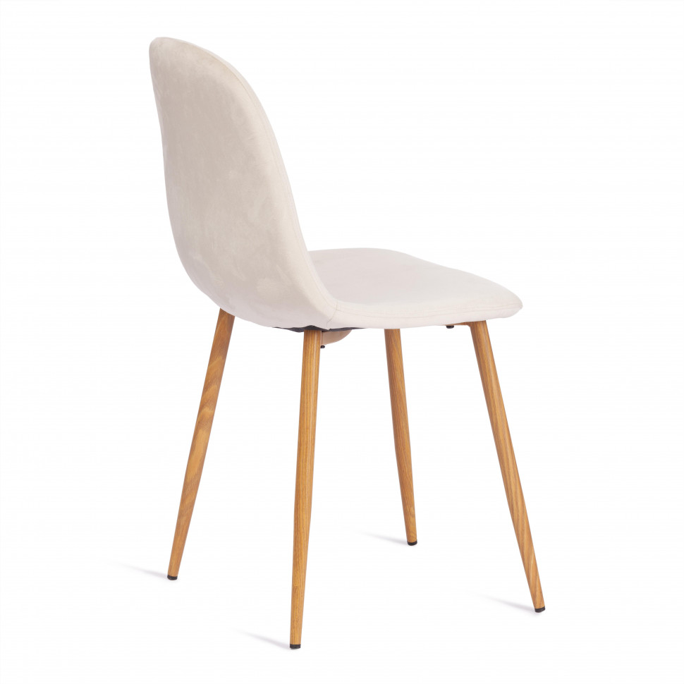 Стул BREEZE (mod. 4724) Велюр/металл , 44 х 53 х 87 см, Light beige (светло-бежевый) HLR1 / натуральный