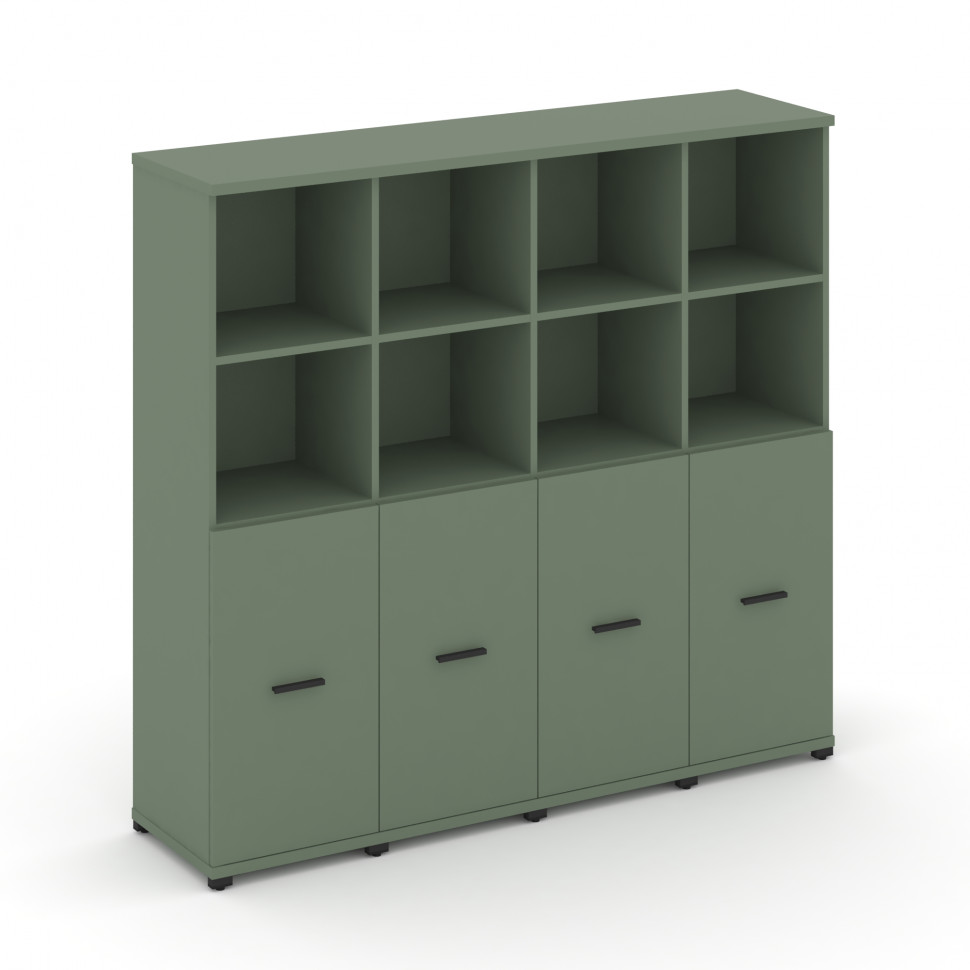 Concept Шкаф 4 узкие секции, 4 ниши CN.STU-441 B Кобо/Металл Черный 1668*420*1554