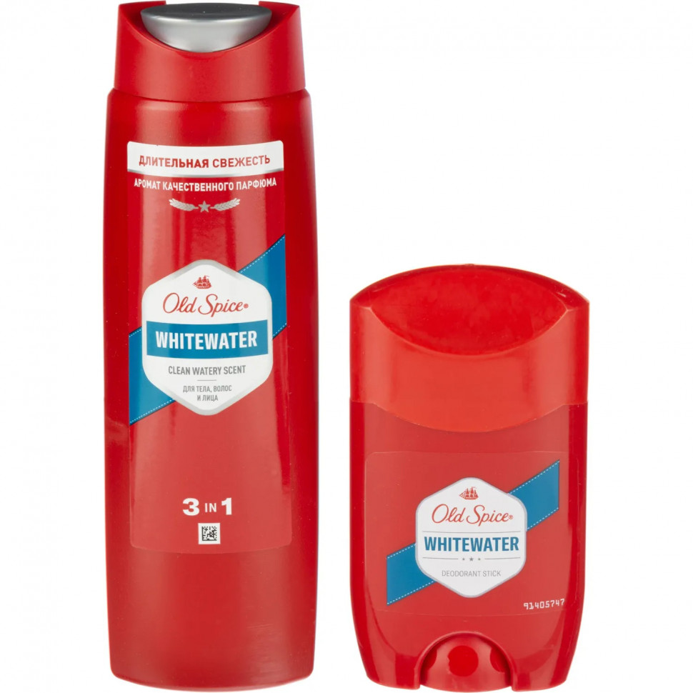 Подарочный набор Old Spice Тверд дезод50мл+Гель д/душа +Шмп250мл Whitewater