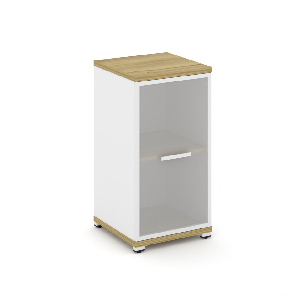 Concept Шкаф 1 узкая секция, 2 ниши CN.STU-213 RMW W Дуб Винченцо/Белый Бриллиант/Металл Белый/Сатин