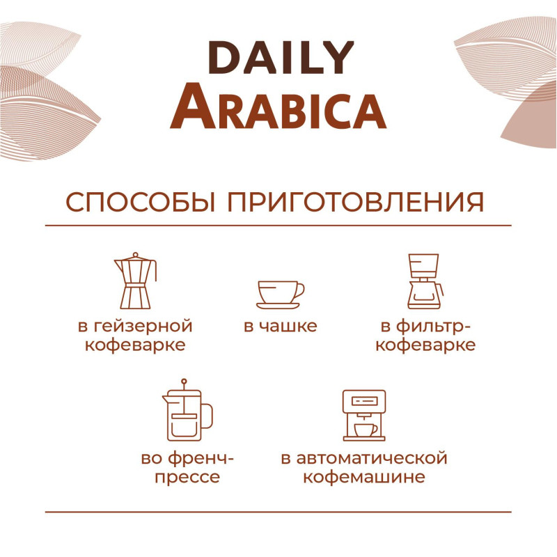 Кофе Poetti Daily Arabica в зернах, 1кг