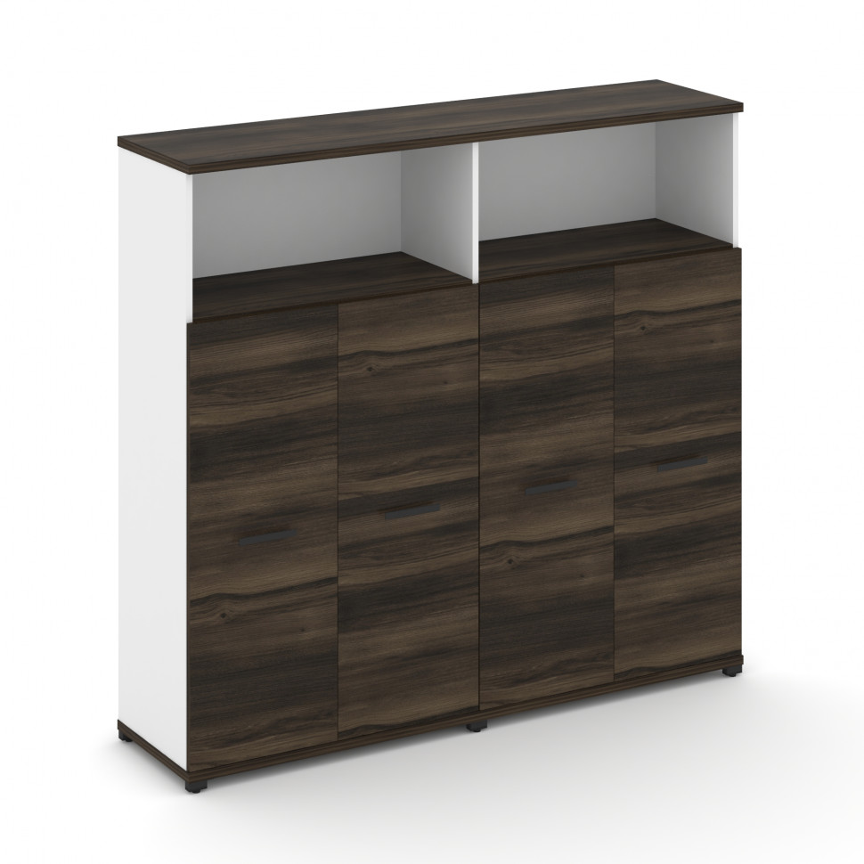 Concept Шкаф 2 широкие секции, 4 ниши CN.STS-423 B Дуб Мали/Белый Бриллиант/Металл Черный 1668*420*1 Concept Шкаф 2 широкие секции, 4 ниши CN.STS-423 B Дуб Мали/Белый Бриллиант/Металл Черный 1668*420*1