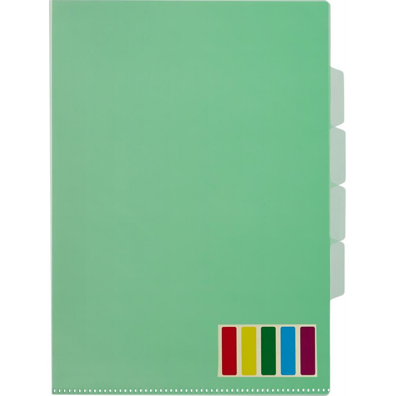 Папка уголок 3 отделения, 150 мкм,  ассорти10шт/уп