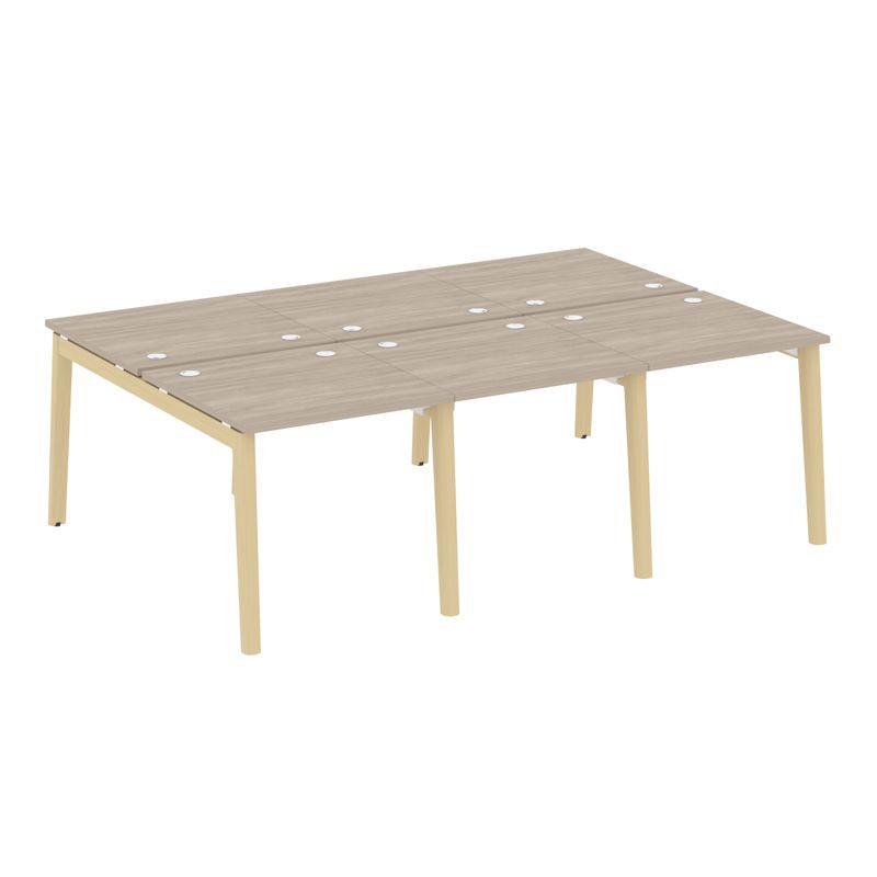 Onix Wood Рабочая станция OW.D.RS-6.0.8 Дуб Аттик/Дуб Светлый/Металл Белый 2340*1635*750