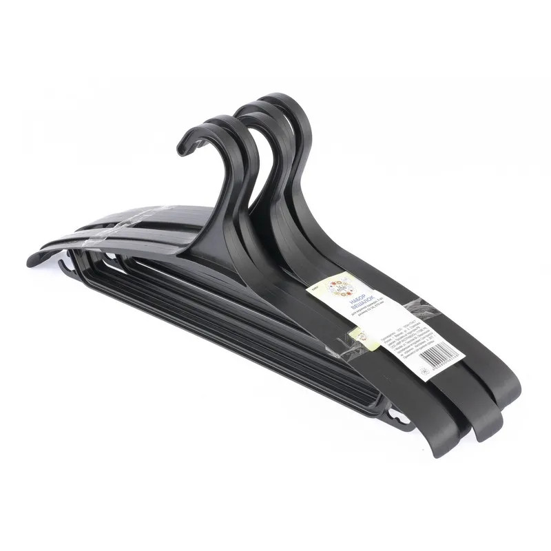 Вешалка-плечики МИ_Elfe 92906 пл.д/в од. 440мм.черная р 48-50, 5шт/уп