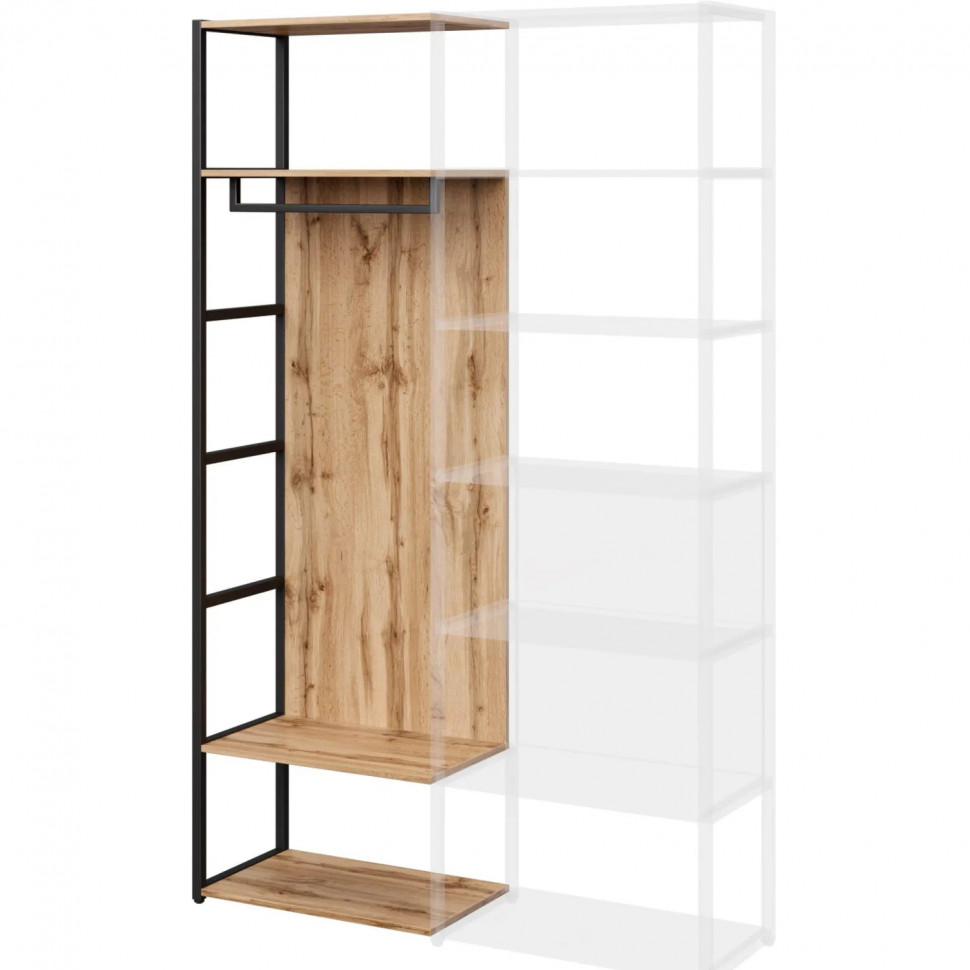 Секция гардеробная K-Loft 241H029 645х400х2105 дуб натур/черный