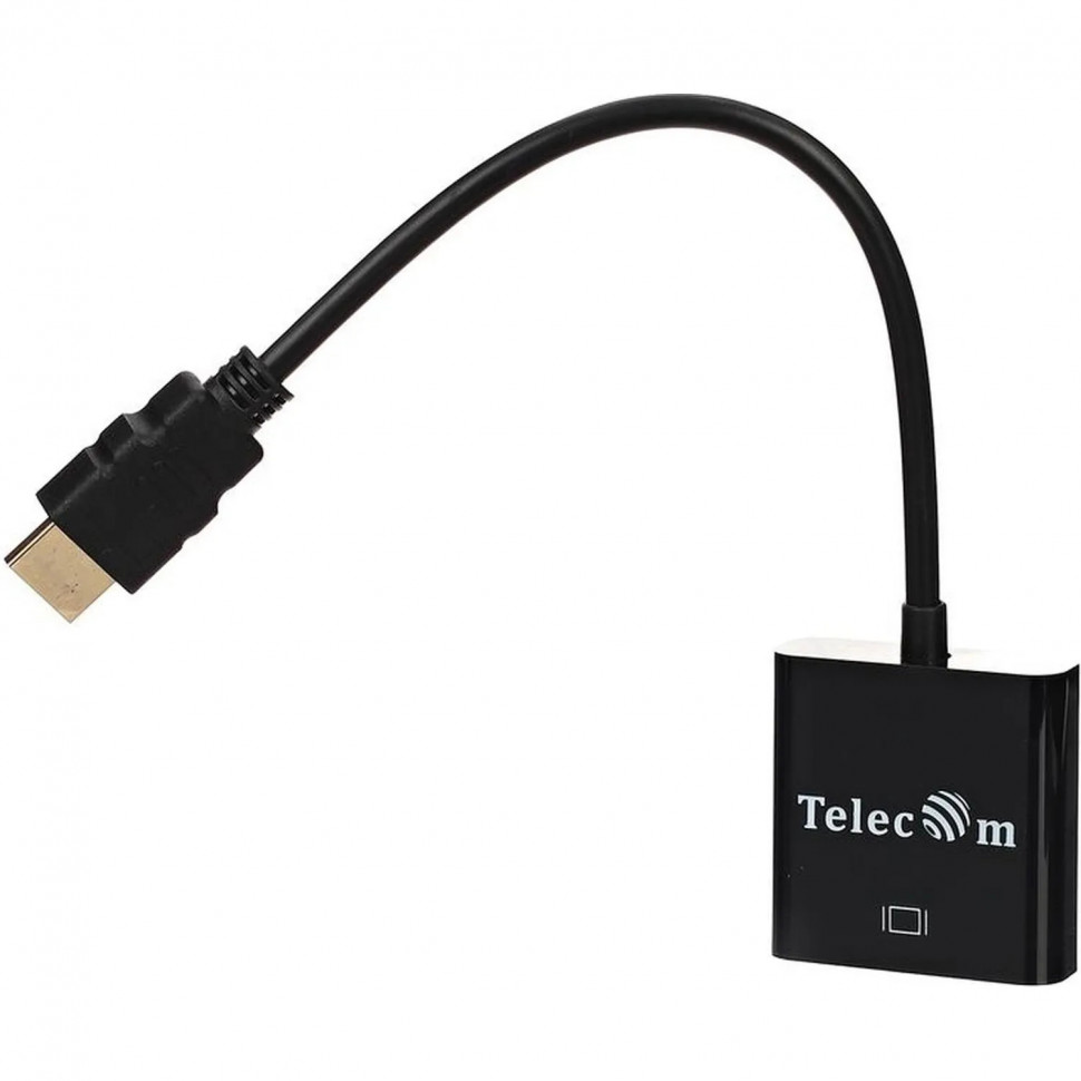 Кабель -переходник HDMI(M) --> VGA(F) Telecom (TA558) Кабель -переходник HDMI(M) --> VGA(F) Telecom (TA558)