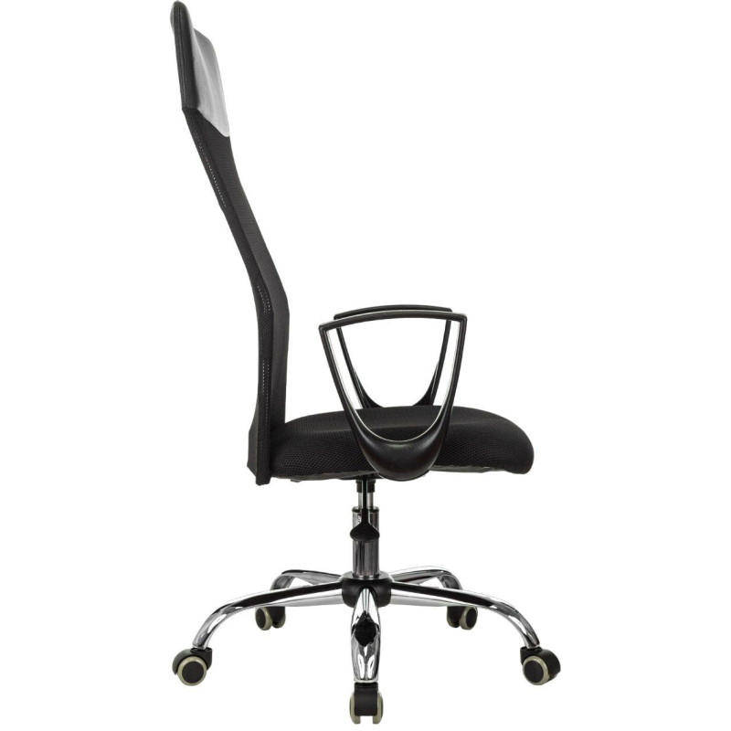 Кресло VB_EChair-510 TW сетка/ткань черный хром