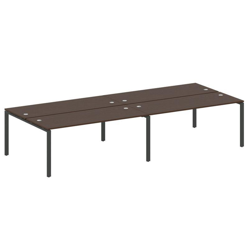 Metal System Рабочая станция на 4 места на П-образном м/к БП.СМ-4.5 Венге Цаво/Металл Антрацит 3600* Metal System Рабочая станция на 4 места на П-образном м/к БП.СМ-4.5 Венге Цаво/Металл Антрацит 3600*