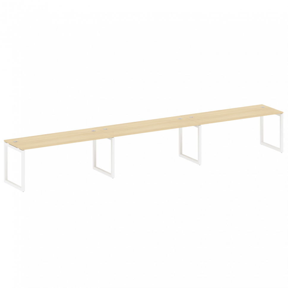 Metal System Quattro Рабочая станция на 3 места на О-образном м/к 50БО.СМ-3.5 Акация Лорка/Металл Бе