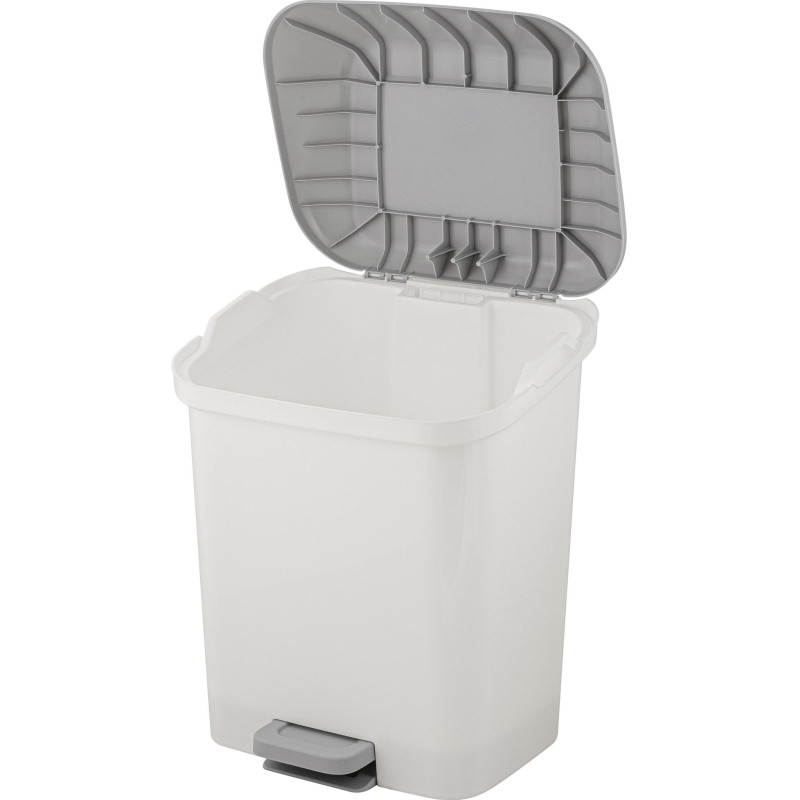 Контейнер для мусора с педалью Step 15л белый