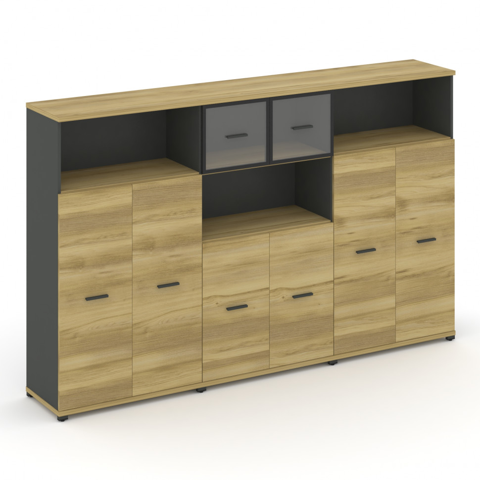 Concept Набор №431.S CN.STSN-431 RPB A Дуб Винченцо/Антрацит/Металл Антрацит 2500*420*1554