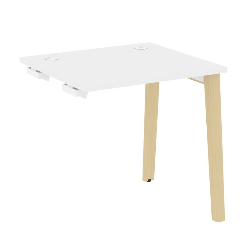 Onix Wood Стол-приставка OW.SPR-0.7 Белый Бриллиант/Дуб Светлый/Металл Белый 780*720*750 Onix Wood Стол-приставка OW.SPR-0.7 Белый Бриллиант/Дуб Светлый/Металл Белый 780*720*750