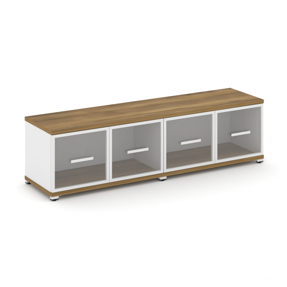 Concept Шкаф 2 широкие секции, 1 ниша CN.STS-123 RPW W Сандал Янтарный/Белый Бриллиант/Металл Белый/