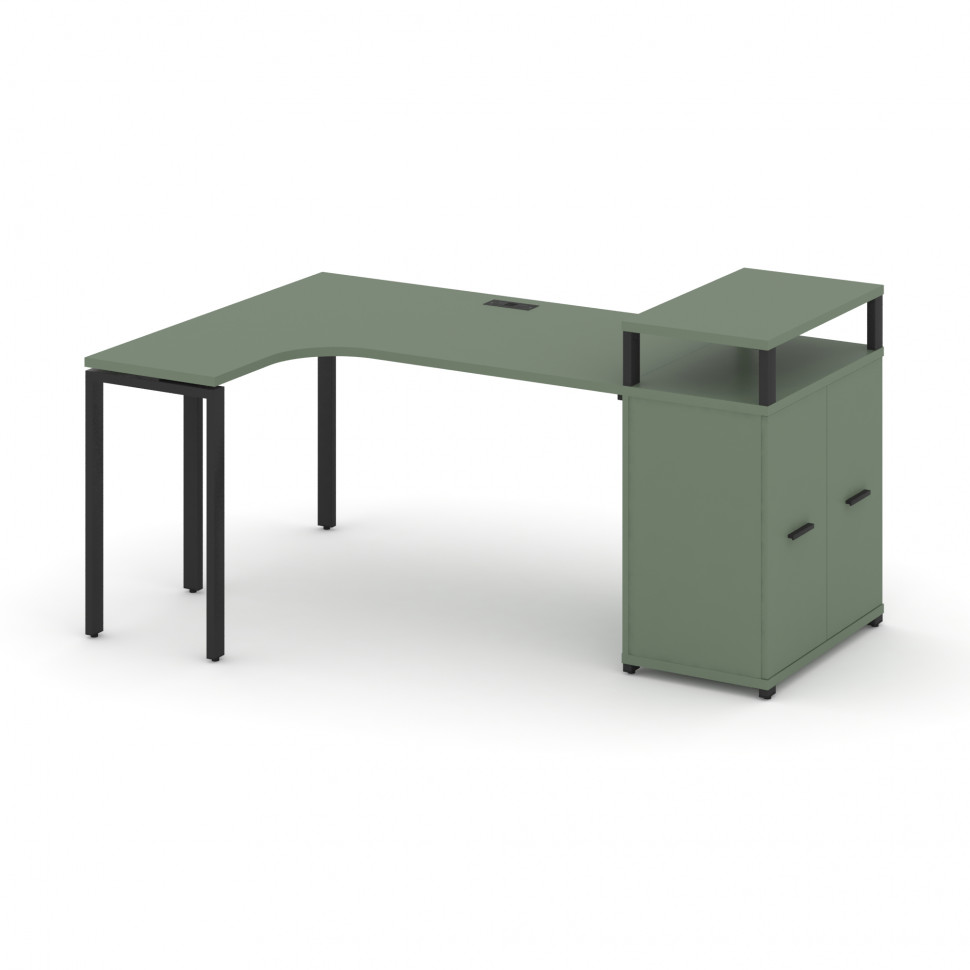 Concept Стол эргономичный с опорным распаш. шкафом с верх. горизонтом CN.SA-212(L) B Кобо/Металл Чер Concept Стол эргономичный с опорным распаш. шкафом с верх. горизонтом CN.SA-212(L) B Кобо/Металл Чер