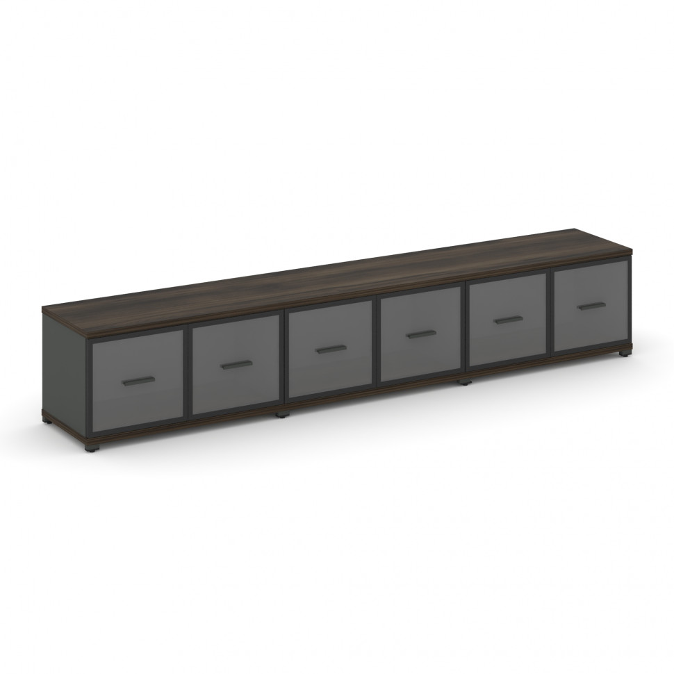 Concept Шкаф 3 широкие секции, 1 ниша CN.STS-133 RPB A Дуб Мали/Антрацит/Металл Антрацит/Прозрачный