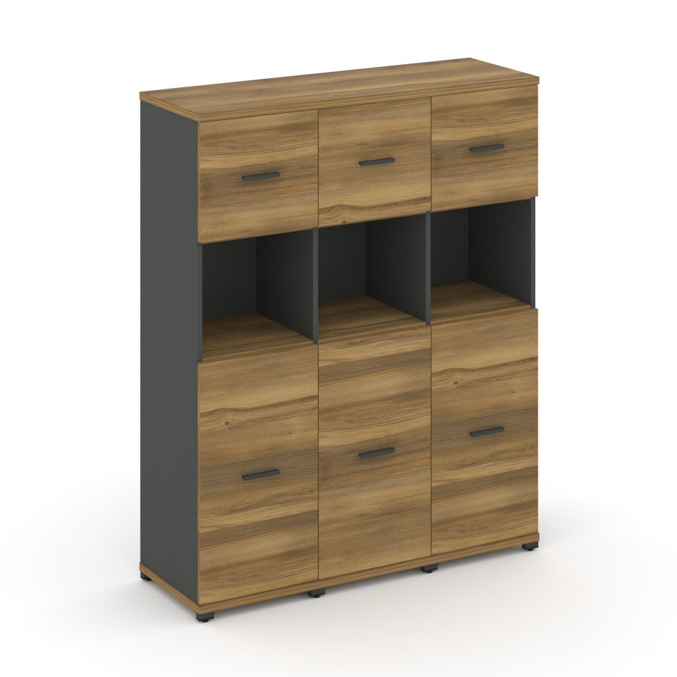 Concept Шкаф 3 узкие секции, 4 ниши CN.STU-435 A Сандал Янтарный/Антрацит/Металл Антрацит 1252*420*1 Concept Шкаф 3 узкие секции, 4 ниши CN.STU-435 A Сандал Янтарный/Антрацит/Металл Антрацит 1252*420*1