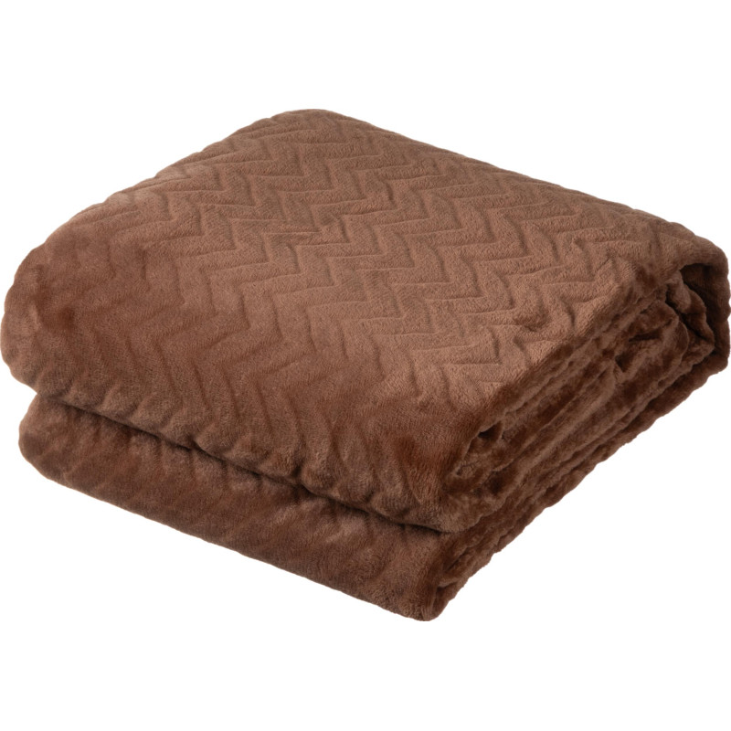 Плед микрофибра Luscan, фактура кофейный 150x200