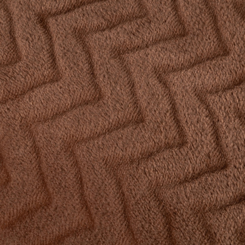Плед микрофибра Luscan, фактура кофейный 150x200