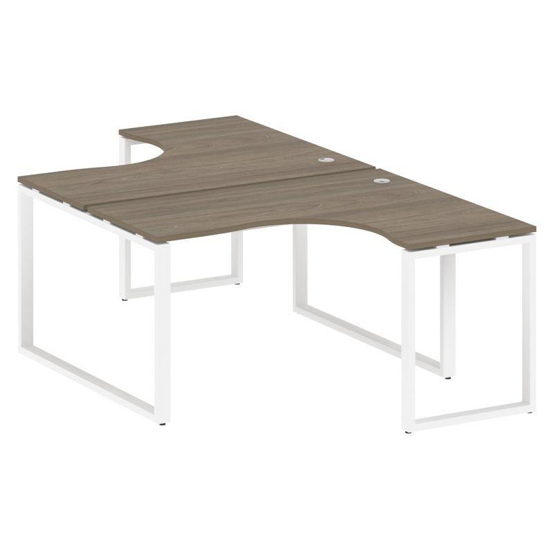 Metal System Рабочая станция криволинейная на О-образном м/к БО.РАС-СА-2.3 Вяз Благородный/Металл Бе