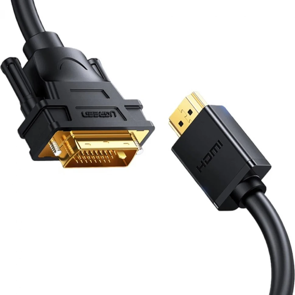 Кабель UGREEN HD106 HDMI - DVI-D (24+1). 30 AWG, 1080@60ц. 2м (10135) Кабель UGREEN HD106 HDMI - DVI-D (24+1). 30 AWG, 1080@60ц. 2м (10135)