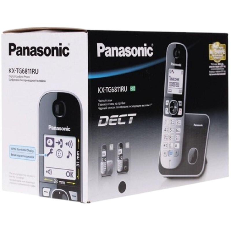 Радиотелефон Panasonic KX-TG6811RUB черный
