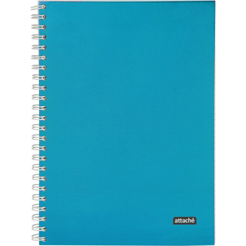 Бизнес-тетрадь А5 96л Attache Metallic Синий клетка, греб, картон, фольга Бизнес-тетрадь А5 96л Attache Metallic Синий клетка, греб, картон, фольга
