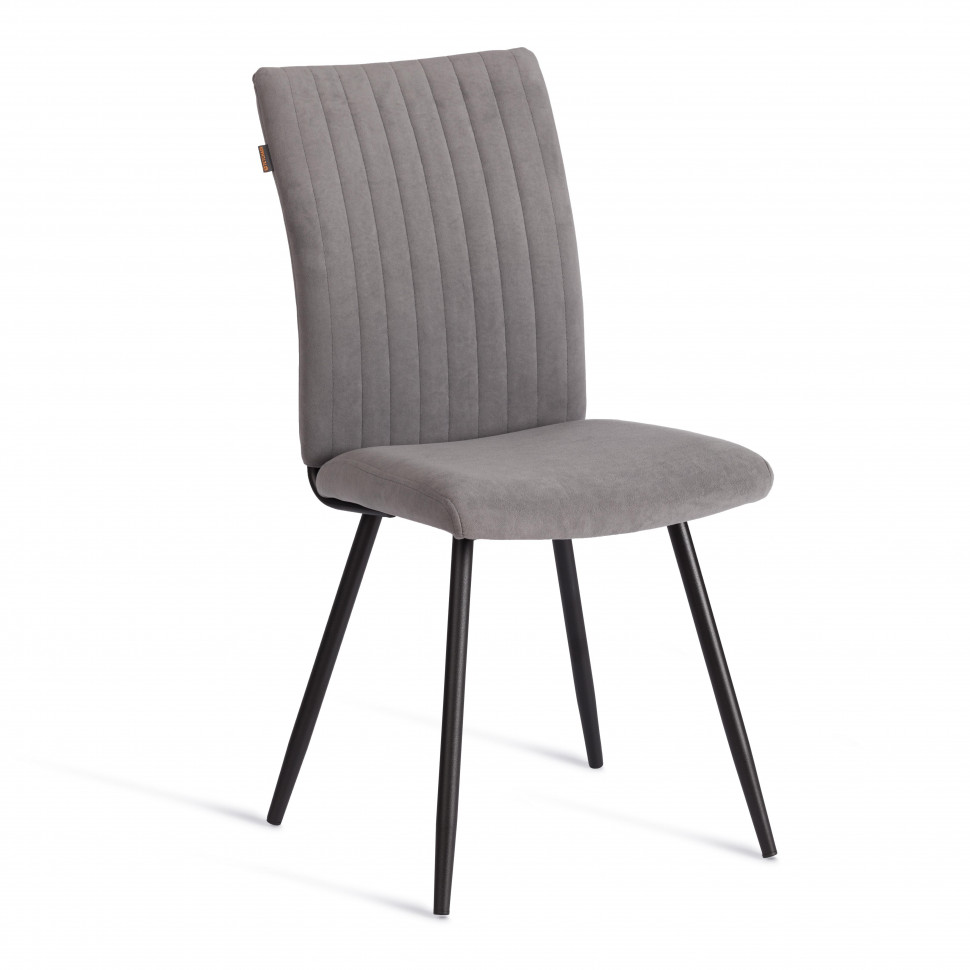 Стул обеденный Monte Carlo TREND, велюр, серый/черный, 29, 49х51х93 см