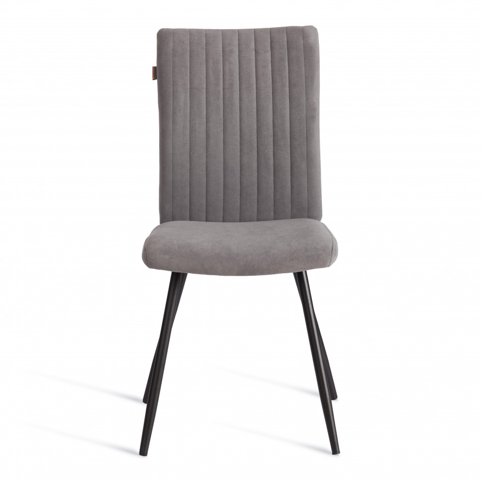 Стул обеденный Monte Carlo TREND, велюр, серый/черный, 29, 49х51х93 см