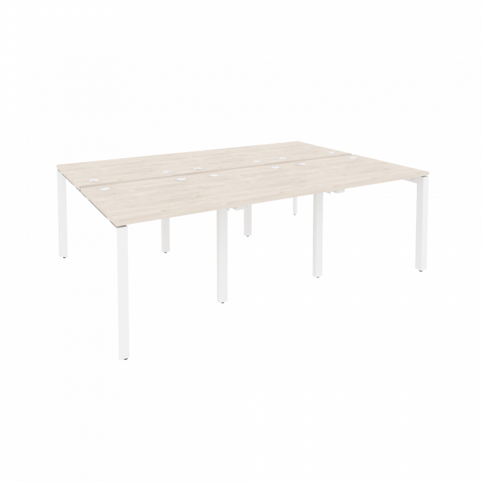 Onix Рабочая станция на П-образном м/к O.MP-D.RS-6.0.8 Денвер Светлый/Металл Белый 2340*1635*750