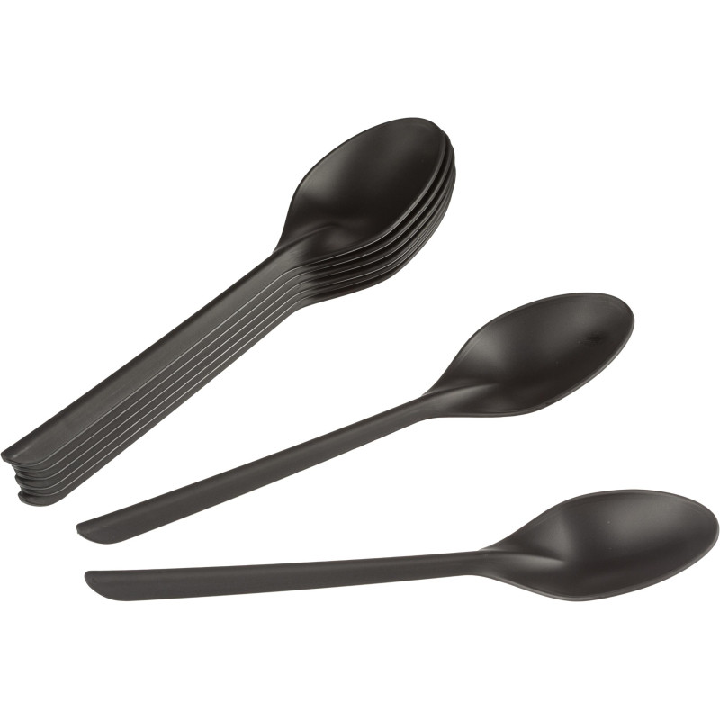 Ложка одноразовая столовая  173,5мм,  черная, ПП, 50шт/уп(4033)