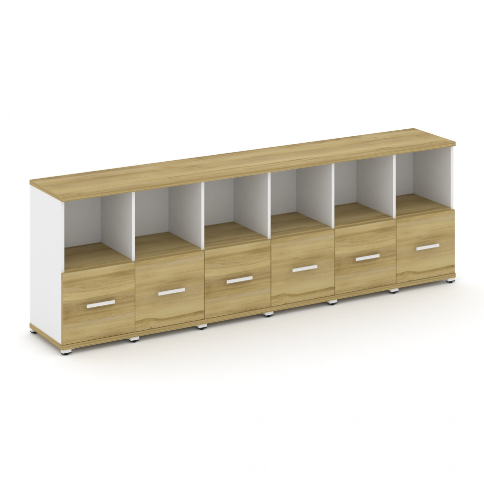 Concept Шкаф 6 узких секций, 2 ниши CN.STU-261 W Дуб Винченцо/Белый Бриллиант/Металл Белый 2500*420* Concept Шкаф 6 узких секций, 2 ниши CN.STU-261 W Дуб Винченцо/Белый Бриллиант/Металл Белый 2500*420*
