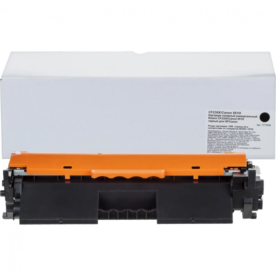 Картридж лазерный универсальный Retech CF230X/Canon 051H чер.для HP/Canon