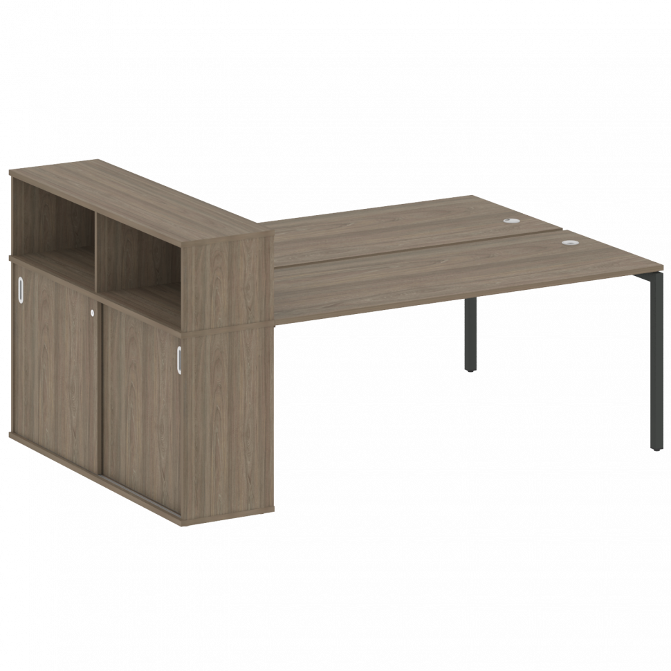 Metal System Quattro Рабочая станция с шкафом-купе на П-образном м/к 40БП.РС-СШК-2.5 Т Вяз Благородн Metal System Quattro Рабочая станция с шкафом-купе на П-образном м/к 40БП.РС-СШК-2.5 Т Вяз Благородн