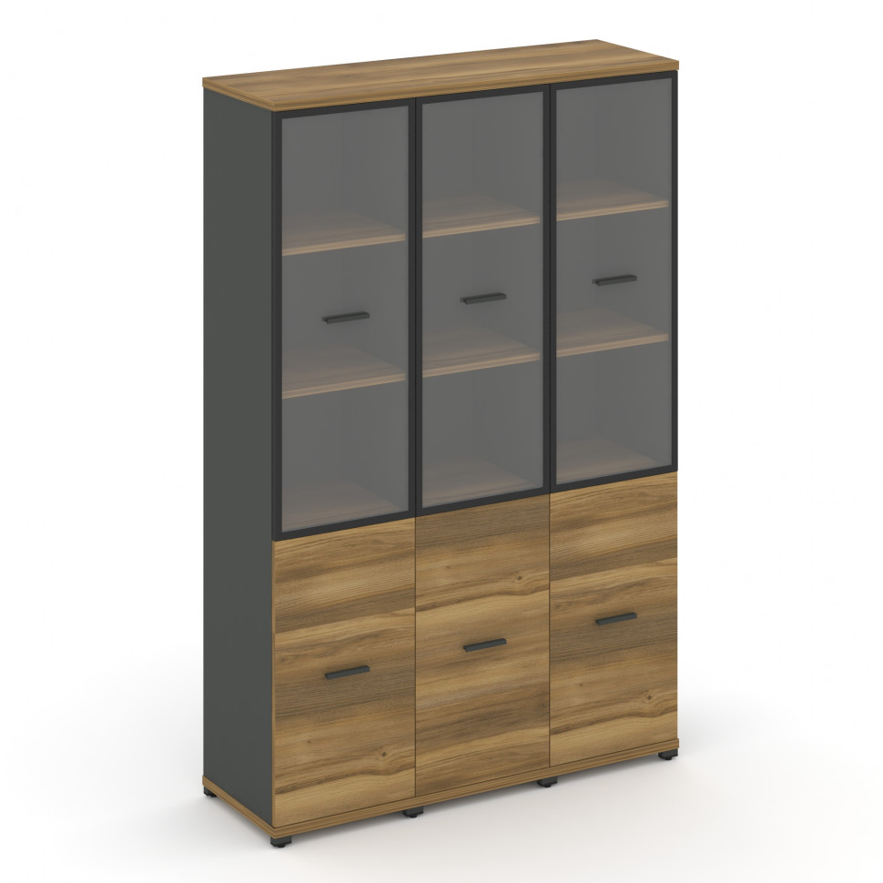 Concept Шкаф 3 узкие секции, 5 ниш CN.STU-532 RPB A Сандал Янтарный/Антрацит/Металл Антрацит/Прозрач