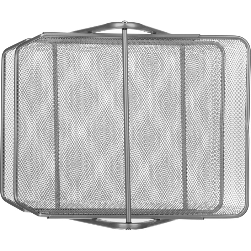 Лоток горизонтальный для бумаг 2секции Attache 200x355x275мм мет. сет сереб