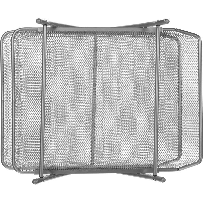 Лоток горизонтальный для бумаг 2секции Attache 200x355x275мм мет. сет сереб