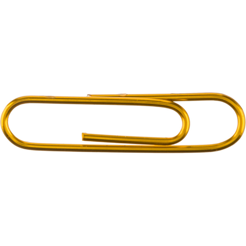 Скрепки Глобус С28-100З металлич.с полимерн.покр,28мм, золотистые, 100шт/уп