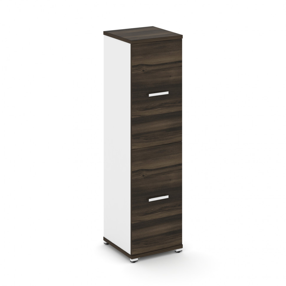 Concept Шкаф 1 узкая секция, 4 ниши CN.STU-412 W Дуб Мали/Белый Бриллиант/Металл Белый 420*420*1554