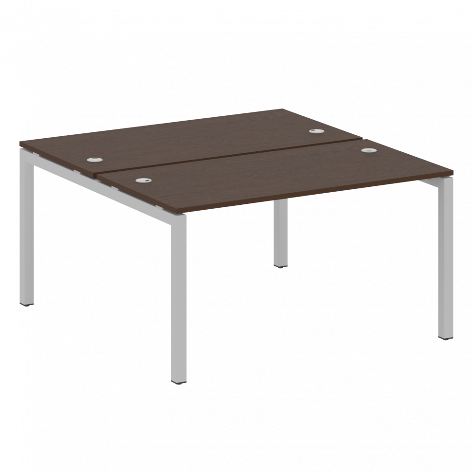 Metal System Quattro Рабочая станция на П-образном м/к 50БП.РАС-СП-2.3 Венге Цаво/Металл Серый 1400*