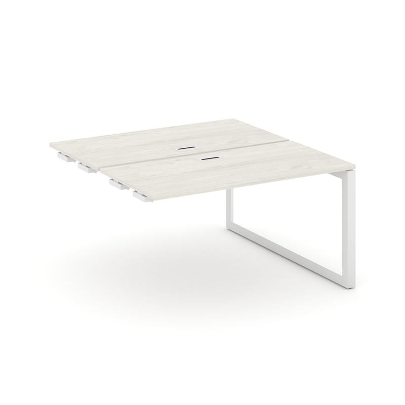 Style Project Стол-приставка к опор. элем. SN-59O.DPRS-022 Дуб Наварра/Металл Белый/Белый Заглушка 1