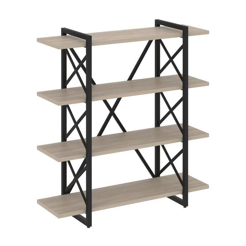 Loft Стеллаж на рег. опорах-4 полки VR.L-MST.O-4.8V Дуб Аттик/Металл Черный 1200*400*1280 Loft Стеллаж на рег. опорах-4 полки VR.L-MST.O-4.8V Дуб Аттик/Металл Черный 1200*400*1280