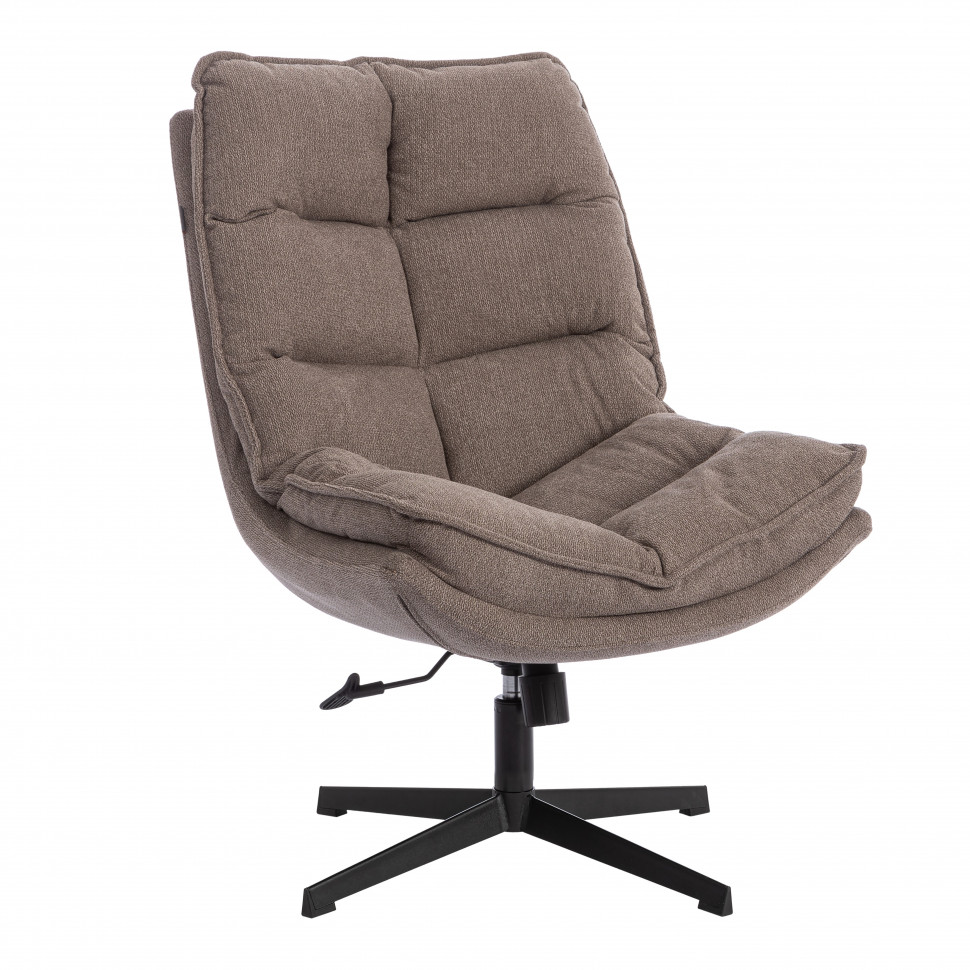 Кресло лаунж Reflex/Рефлекс с пуфом велюр/букле (HYP), бежевый