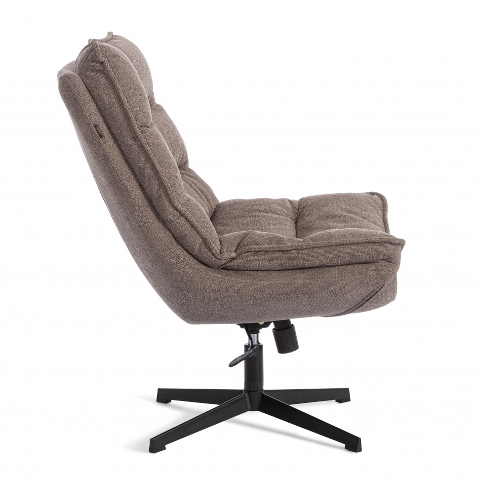 Кресло лаунж Reflex/Рефлекс с пуфом велюр/букле (HYP), бежевый